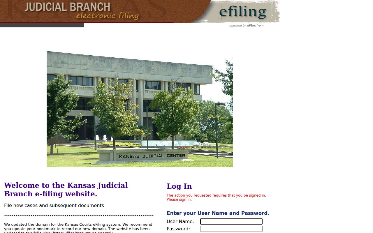 Hodgeman County court records Kansas appellate eFlex registration