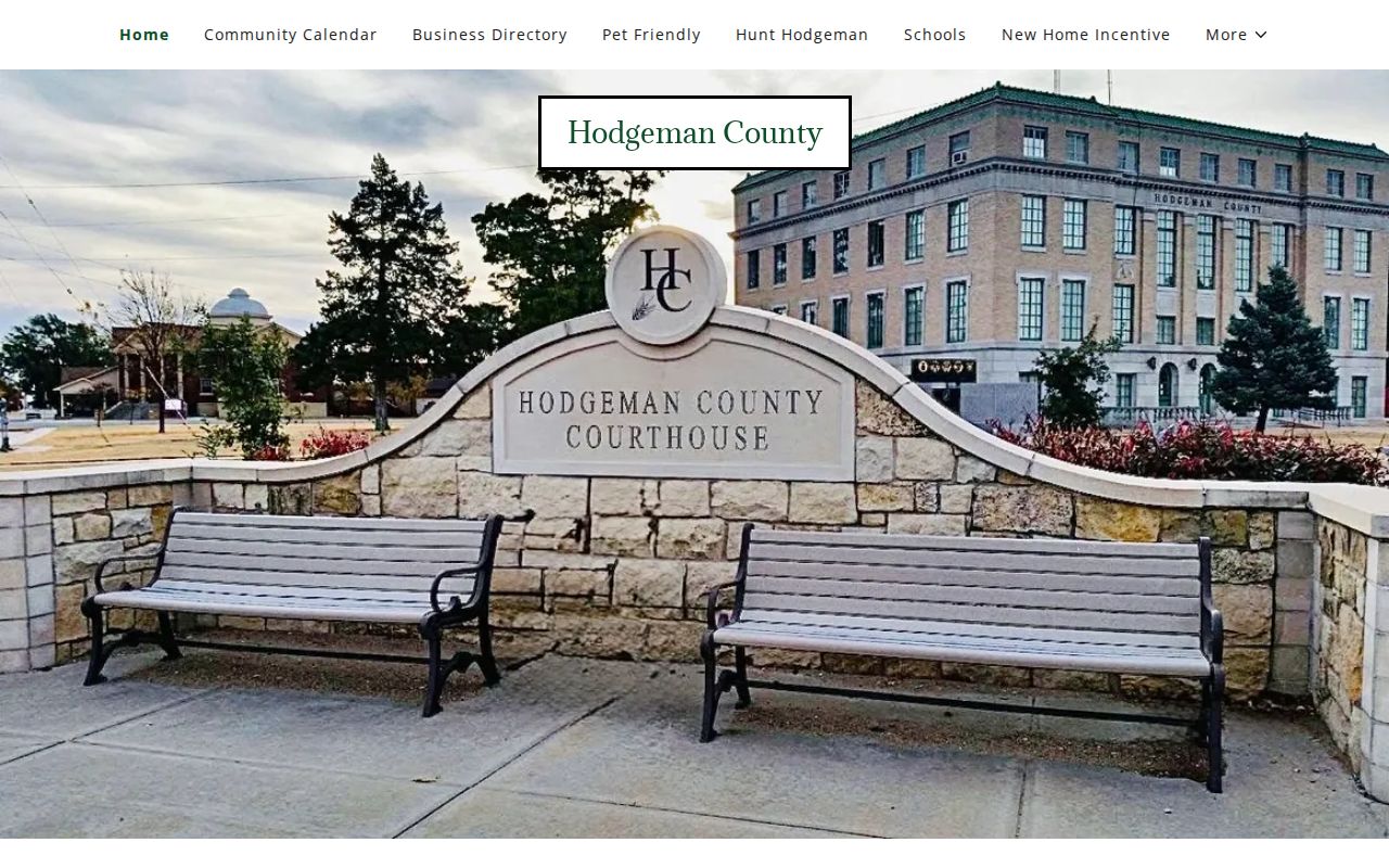 Official Hodgeman County directory showing Hanston City Hall contact information
